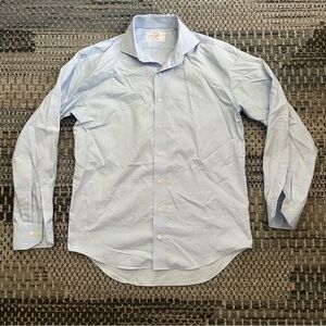 Lorenzo Uomo Trim Fit Long Sleeve Button Down Shirt, Neck 16 34-35 Sleeve, Blue